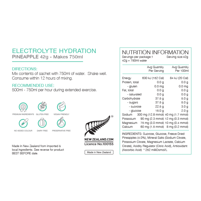 PURE Electrolyte Hydration 42g Single Serves