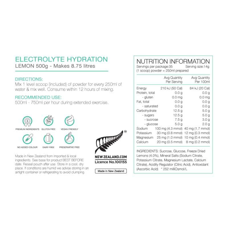 Lemon PURE Electrolyte Hydration 500g